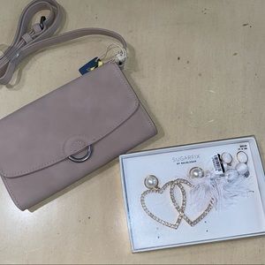 Sugar fix by bauble bar  earrings & crossbody bag